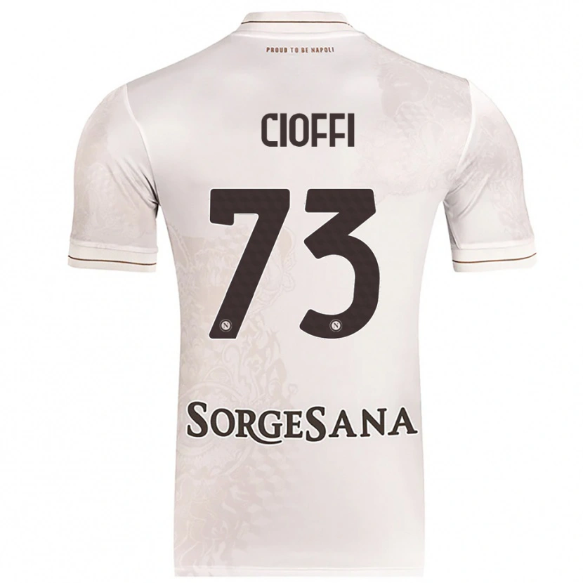 Danxen Hombre Camiseta Antonio Cioffi #73 Champán Marrón 2ª Equipación 2025/26 La Camisa