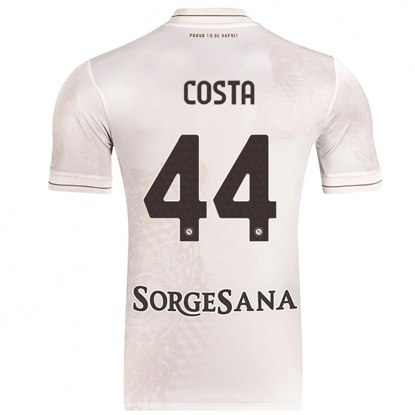 Danxen Hombre Camiseta Filippo Costa #44 Champán Marrón 2ª Equipación 2025/26 La Camisa