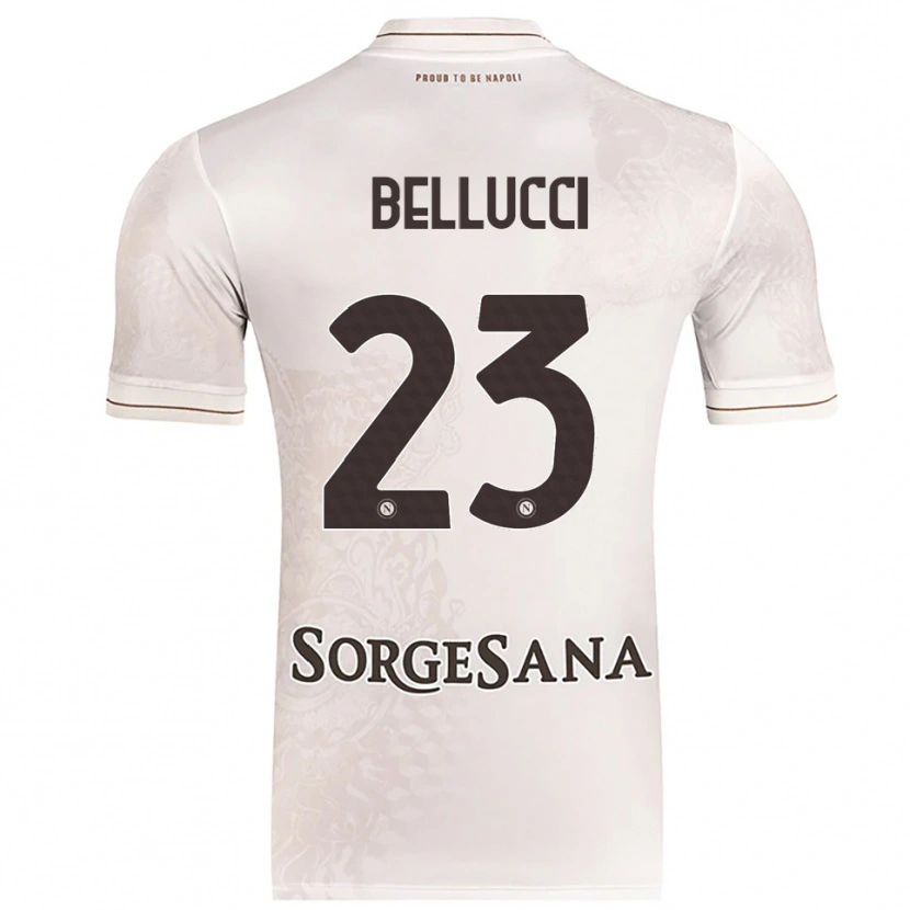 Danxen Hombre Camiseta Melissa Bellucci #23 Champán Marrón 2ª Equipación 2025/26 La Camisa