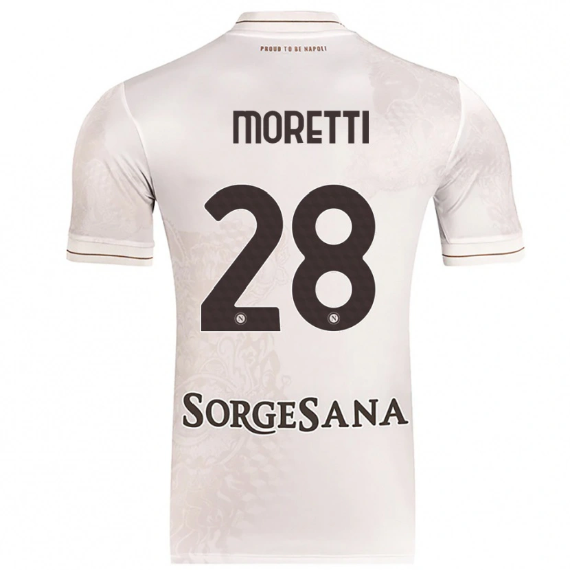 Danxen Hombre Camiseta Ginevra Moretti #28 Champán Marrón 2ª Equipación 2025/26 La Camisa