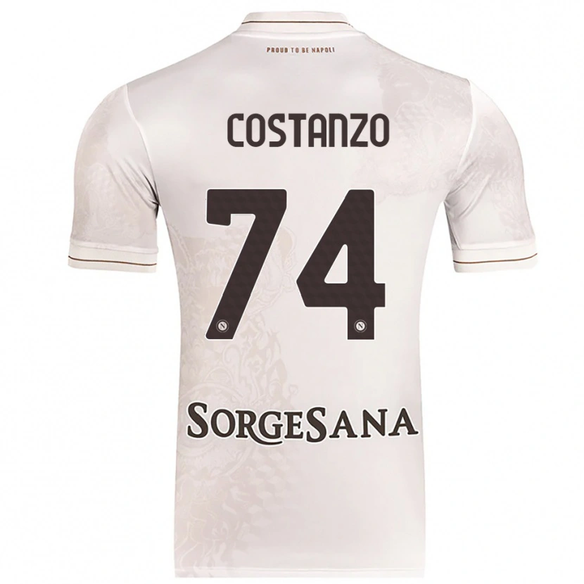 Danxen Hombre Camiseta Davide Costanzo #74 Champán Marrón 2ª Equipación 2025/26 La Camisa