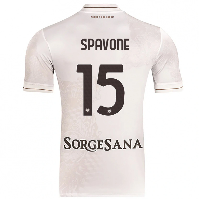 Danxen Hombre Camiseta Alessandro Spavone #15 Champán Marrón 2ª Equipación 2025/26 La Camisa