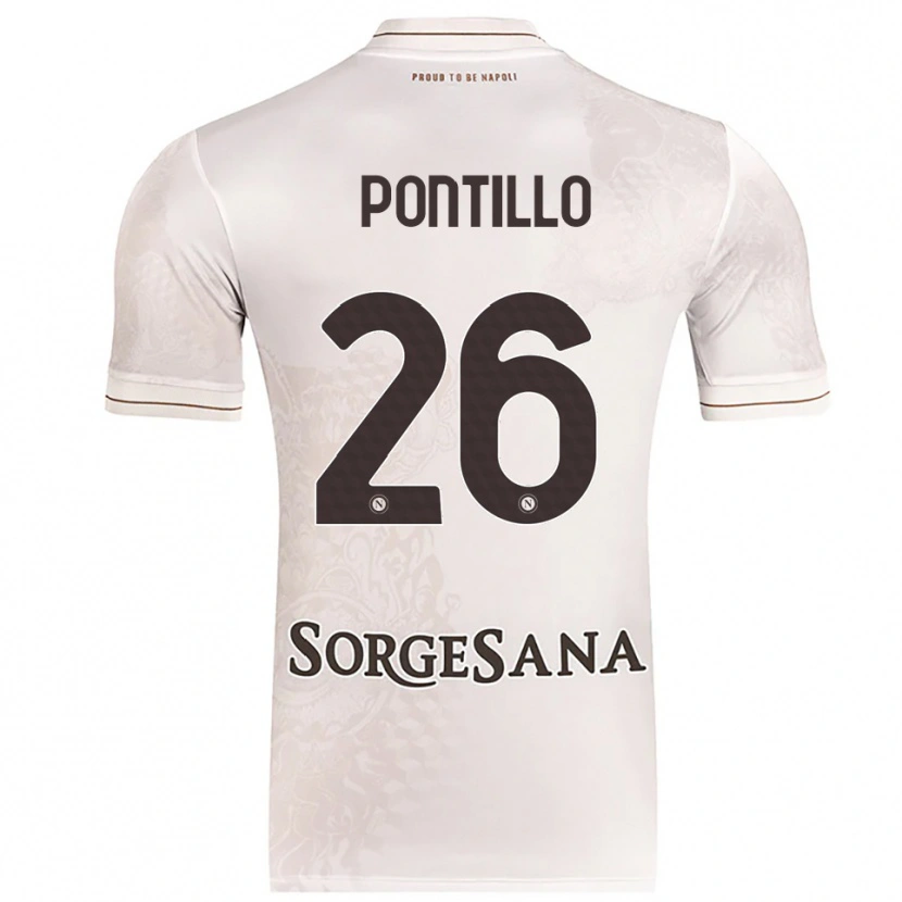 Danxen Hombre Camiseta Pasquale Pontillo #26 Champán Marrón 2ª Equipación 2025/26 La Camisa