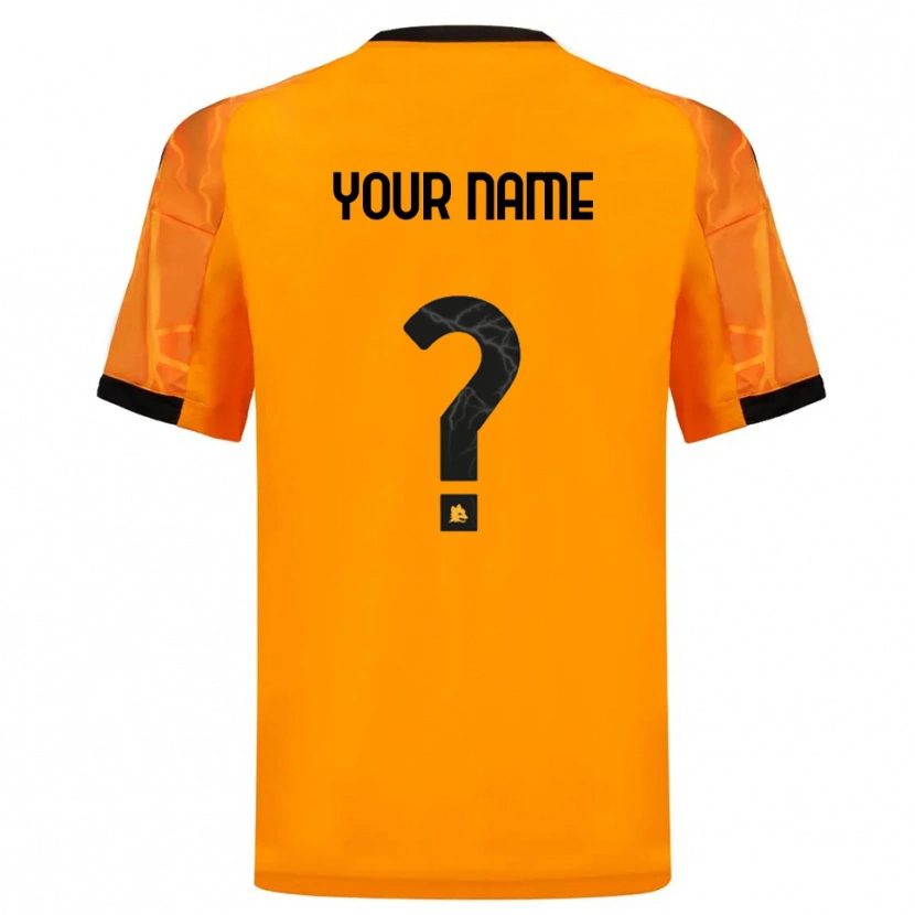 Danxen Hombre Camiseta Su Nombre #0 Naranja Negro 2ª Equipación 2025/26 La Camisa