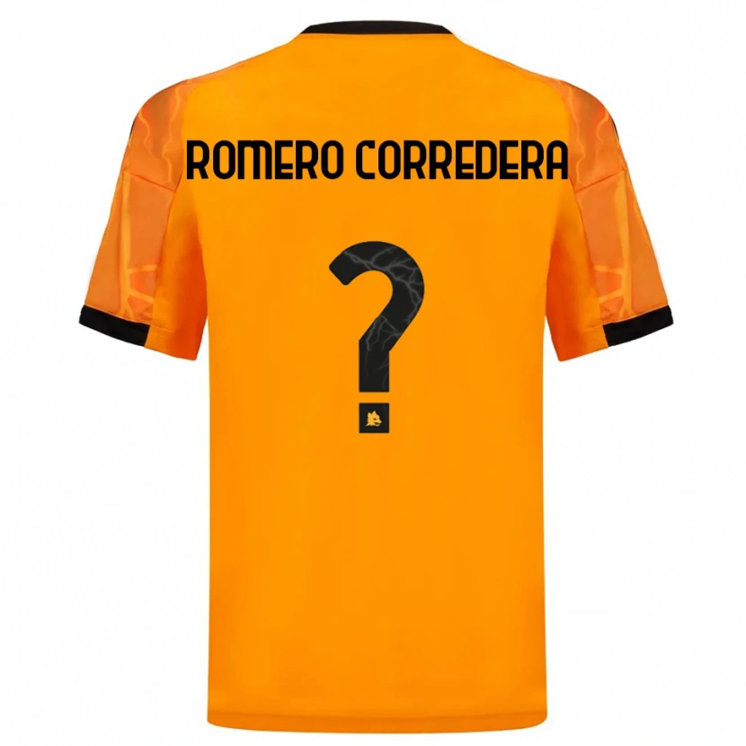 Danxen Hombre Camiseta Miguel Romero Corredera #0 Naranja Negro 2ª Equipación 2025/26 La Camisa