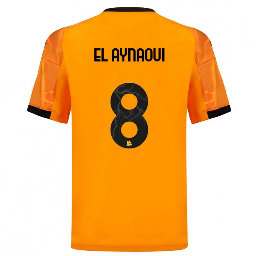 Danxen Hombre Camiseta Neil El Aynaoui #8 Naranja Negro 2ª Equipación 2025/26 La Camisa