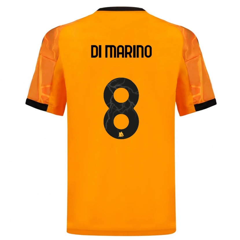 Danxen Hombre Camiseta Baldo Di Marino #8 Naranja Negro 2ª Equipación 2025/26 La Camisa