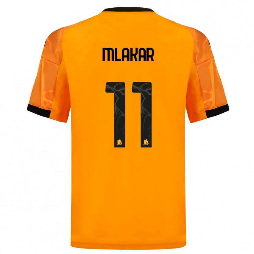 Danxen Hombre Camiseta Luka Mlakar #11 Naranja Negro 2ª Equipación 2025/26 La Camisa
