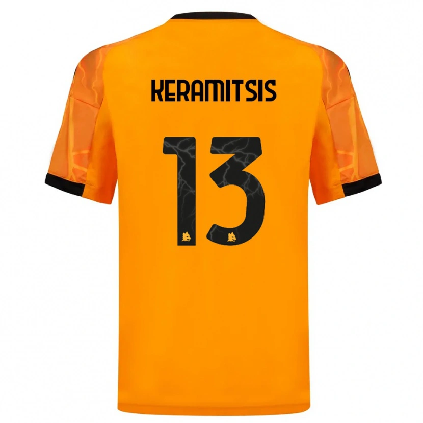 Danxen Hombre Camiseta Dimitrios Keramitsis #13 Naranja Negro 2ª Equipación 2025/26 La Camisa