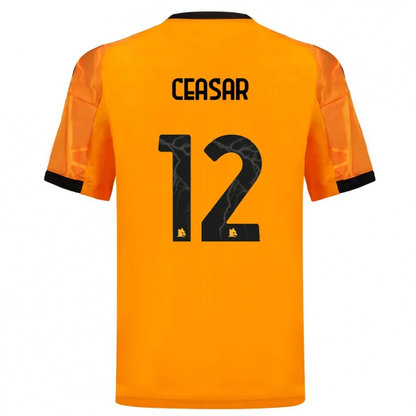 Danxen Hombre Camiseta Camelia Ceasar #12 Naranja Negro 2ª Equipación 2025/26 La Camisa