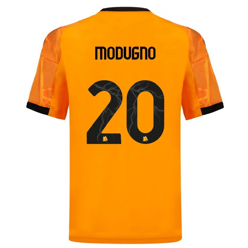 Danxen Hombre Camiseta Emanuele Modugno #20 Naranja Negro 2ª Equipación 2025/26 La Camisa