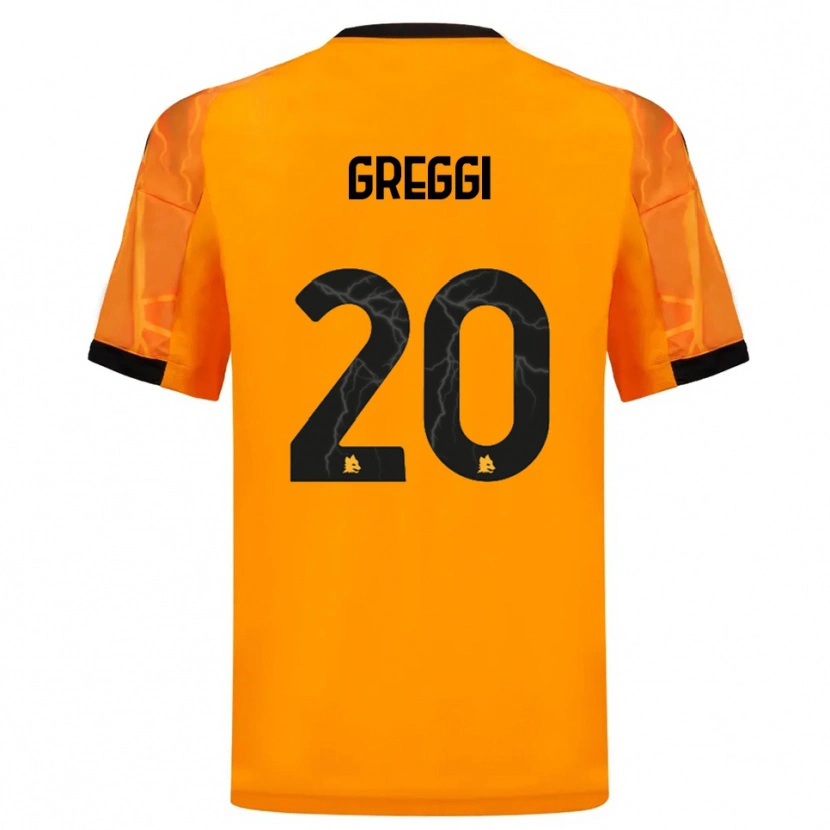 Danxen Hombre Camiseta Giada Greggi #20 Naranja Negro 2ª Equipación 2025/26 La Camisa