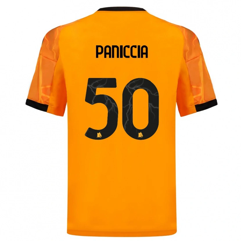 Danxen Hombre Camiseta Martina Paniccia #50 Naranja Negro 2ª Equipación 2025/26 La Camisa