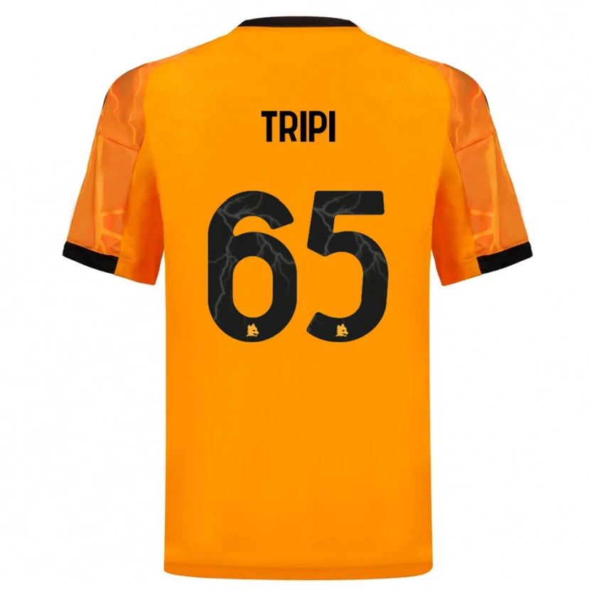 Danxen Hombre Camiseta Filippo Tripi #65 Naranja Negro 2ª Equipación 2025/26 La Camisa