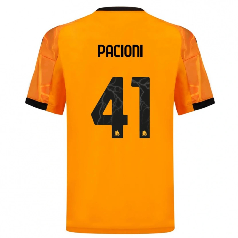 Danxen Hombre Camiseta Eleonora Pacioni #41 Naranja Negro 2ª Equipación 2025/26 La Camisa
