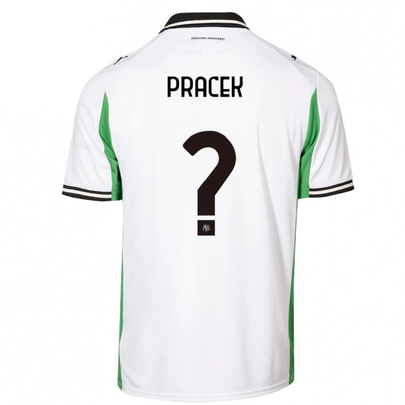 Danxen Hombre Camiseta Lorenzo Pracek #0 Blanco Verde Negro 2ª Equipación 2025/26 La Camisa