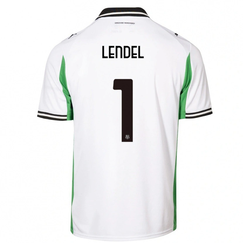 Danxen Hombre Camiseta Davide Lendel #1 Blanco Verde Negro 2ª Equipación 2025/26 La Camisa