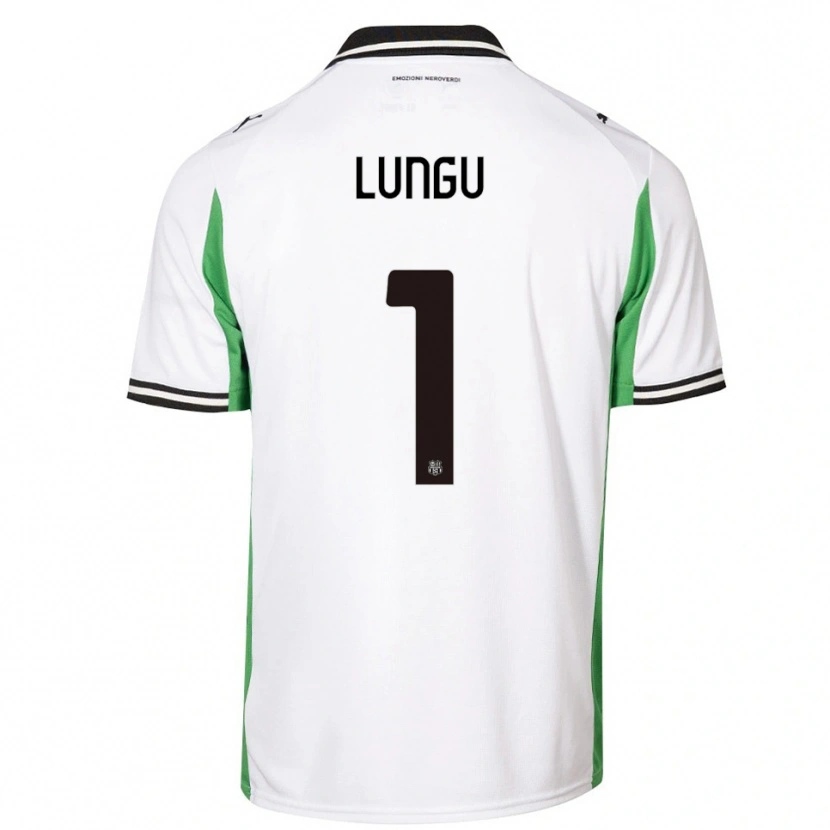 Danxen Hombre Camiseta Luca Lungu #1 Blanco Verde Negro 2ª Equipación 2025/26 La Camisa