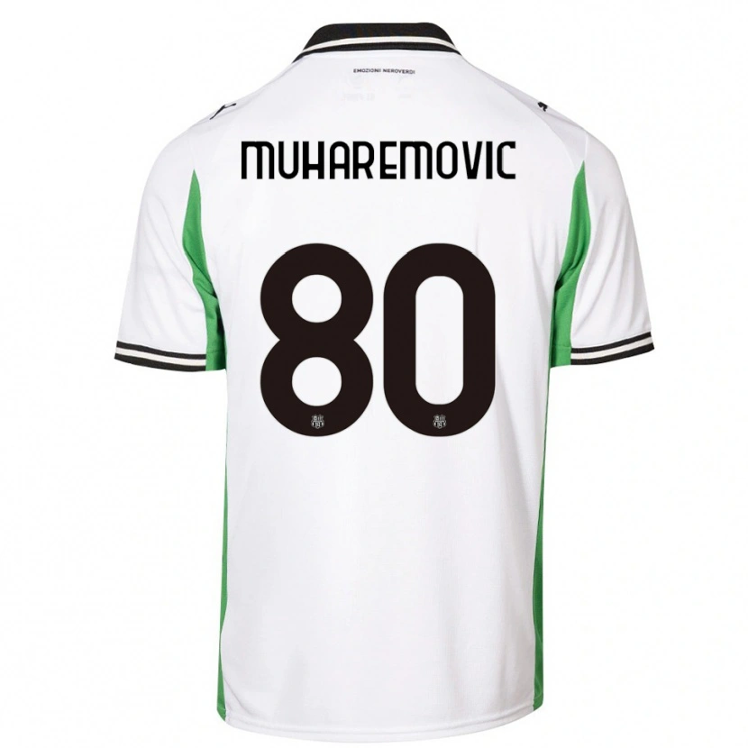 Danxen Hombre Camiseta Tarik Muharemović #80 Blanco Verde Negro 2ª Equipación 2025/26 La Camisa