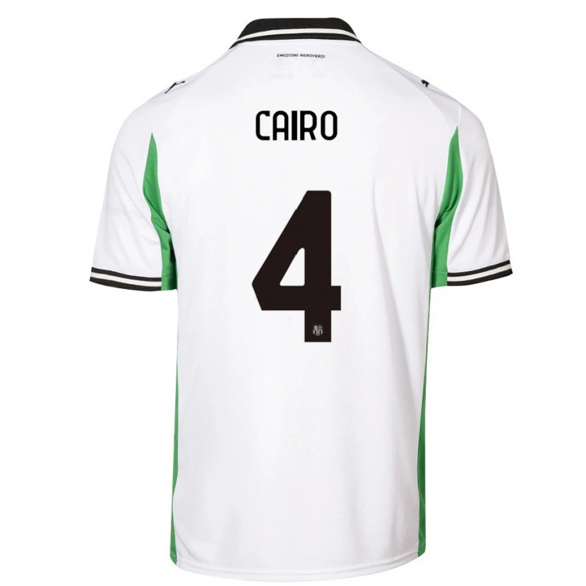 Danxen Hombre Camiseta Nicolas Cairo #4 Blanco Verde Negro 2ª Equipación 2025/26 La Camisa