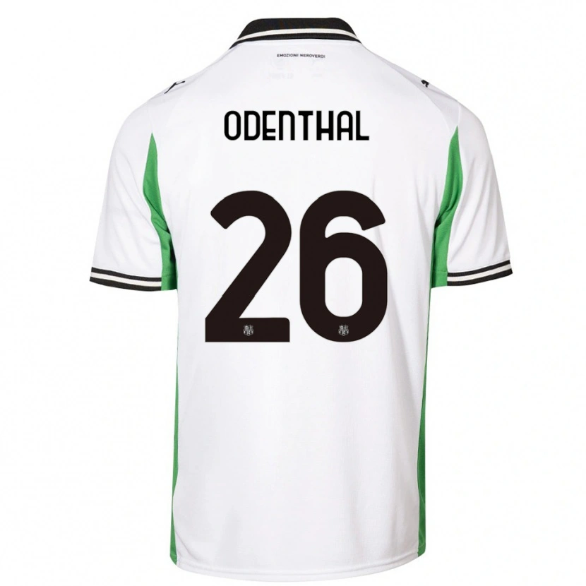 Danxen Hombre Camiseta Cas Odenthal #26 Blanco Verde Negro 2ª Equipación 2025/26 La Camisa