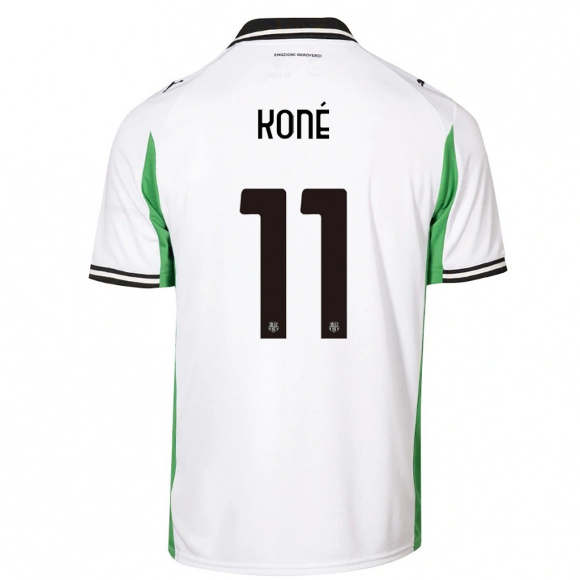 Danxen Hombre Camiseta Ismaël Koné #11 Blanco Verde Negro 2ª Equipación 2025/26 La Camisa