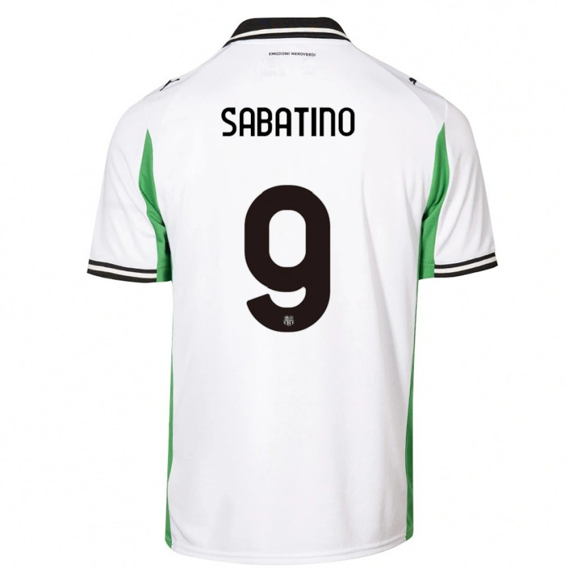 Danxen Hombre Camiseta Daniela Sabatino #9 Blanco Verde Negro 2ª Equipación 2025/26 La Camisa