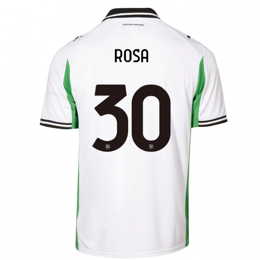 Danxen Hombre Camiseta Enrico Rosa #30 Blanco Verde Negro 2ª Equipación 2025/26 La Camisa