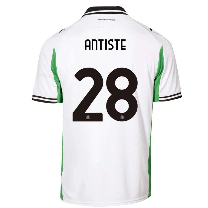 Danxen Hombre Camiseta Janis Antiste #28 Blanco Verde Negro 2ª Equipación 2025/26 La Camisa