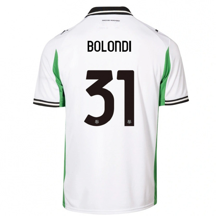 Danxen Hombre Camiseta Francesco Bolondi #31 Blanco Verde Negro 2ª Equipación 2025/26 La Camisa