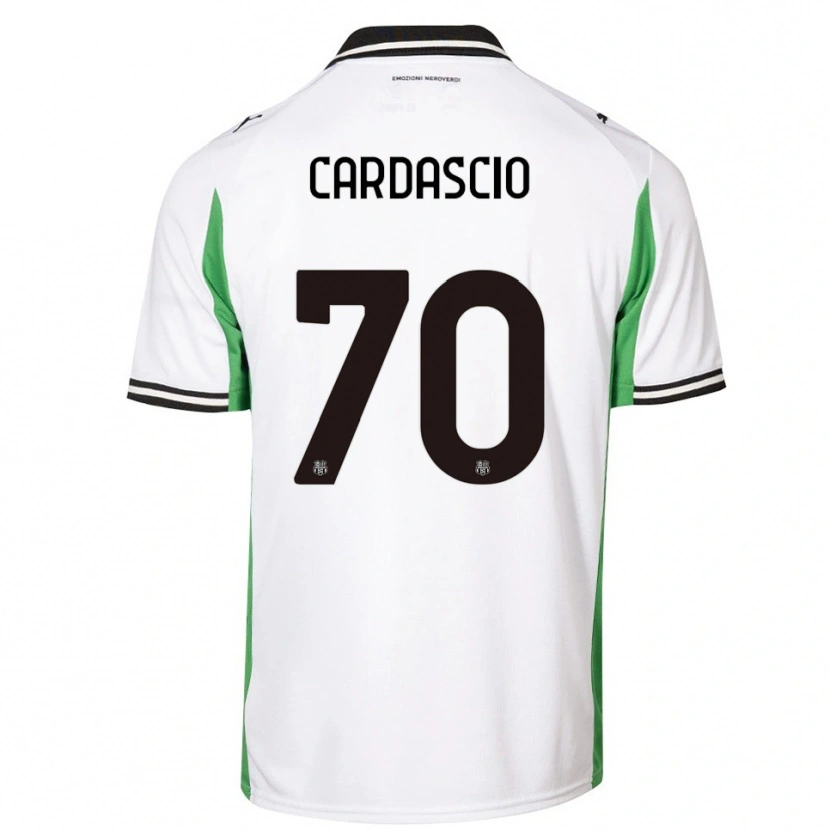 Danxen Hombre Camiseta Alessandro Cardascio #70 Blanco Verde Negro 2ª Equipación 2025/26 La Camisa