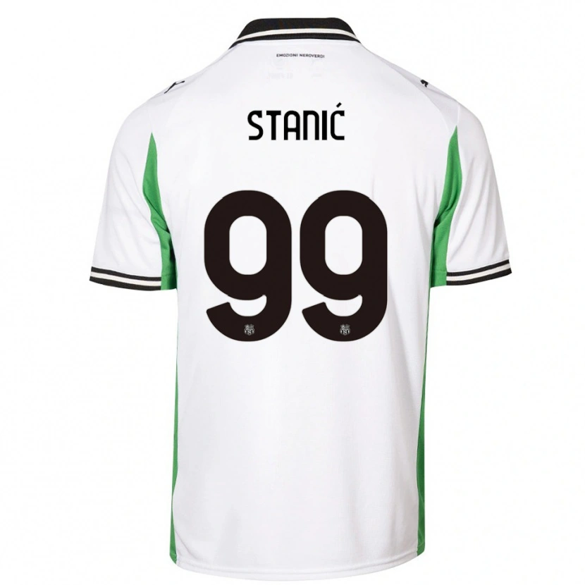 Danxen Hombre Camiseta Paulina Stanić #99 Blanco Verde Negro 2ª Equipación 2025/26 La Camisa