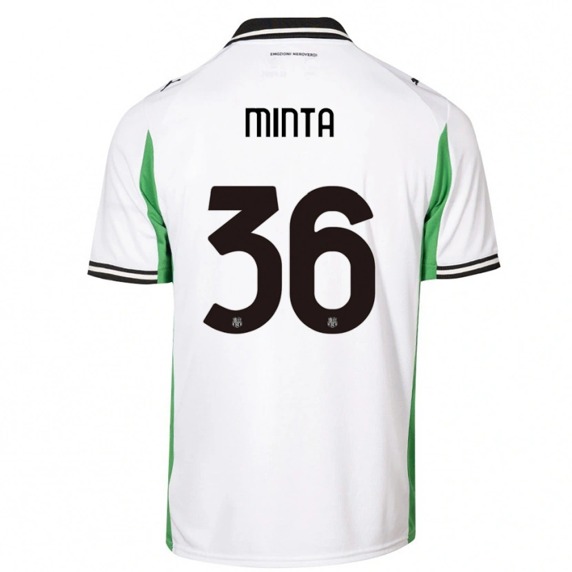 Danxen Hombre Camiseta Amoako Minta #36 Blanco Verde Negro 2ª Equipación 2025/26 La Camisa