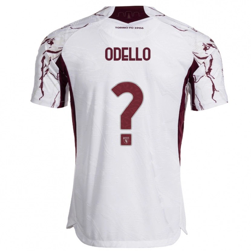 Danxen Hombre Camiseta Ryan Odello #0 Blanco Borgoña 2ª Equipación 2025/26 La Camisa