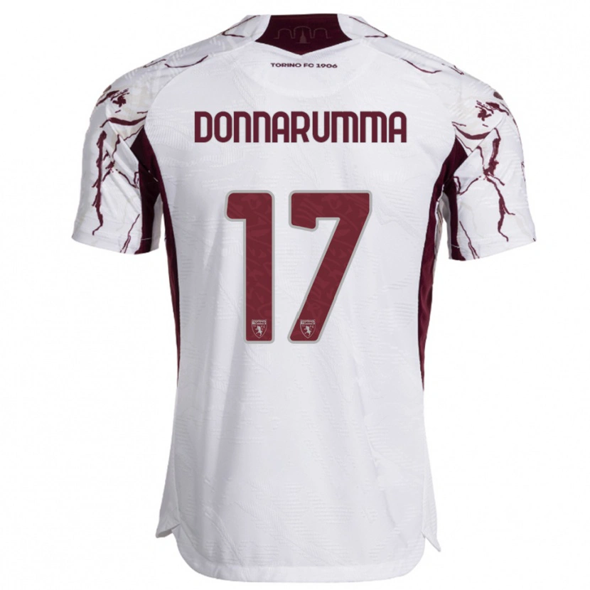 Danxen Hombre Camiseta Antonio Donnarumma #17 Blanco Borgoña 2ª Equipación 2025/26 La Camisa