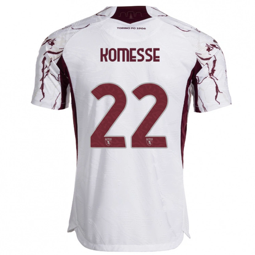 Danxen Hombre Camiseta Josias Sabone #22 Blanco Borgoña 2ª Equipación 2025/26 La Camisa