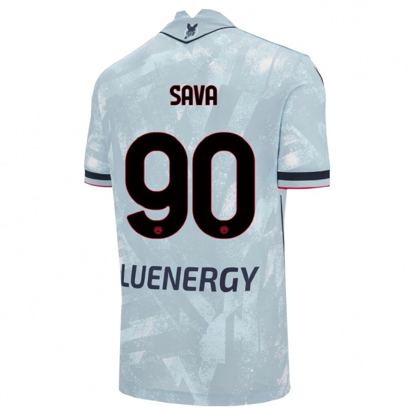 Danxen Hombre Camiseta Răzvan Sava #90 Azul Claro Negro 2ª Equipación 2025/26 La Camisa