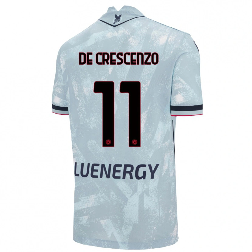 Danxen Hombre Camiseta Marco De Crescenzo #11 Azul Claro Negro 2ª Equipación 2025/26 La Camisa