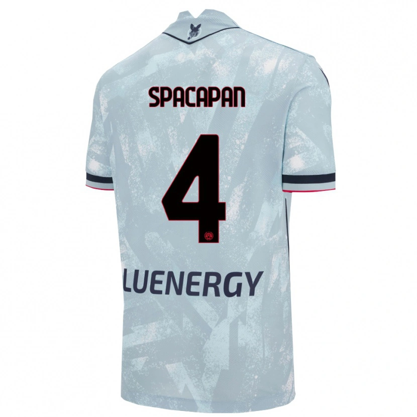 Danxen Hombre Camiseta Luka Spacapan #4 Azul Claro Negro 2ª Equipación 2025/26 La Camisa