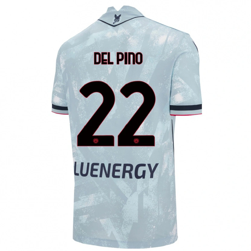 Danxen Hombre Camiseta Lorenzo Del Pino #22 Azul Claro Negro 2ª Equipación 2025/26 La Camisa