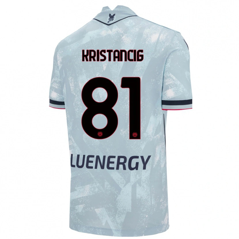 Danxen Hombre Camiseta Luca Kristancig #81 Azul Claro Negro 2ª Equipación 2025/26 La Camisa