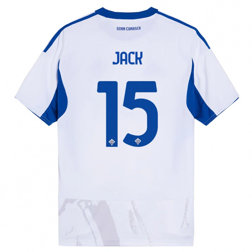 Danxen Hombre Camiseta Fellipe Jack #15 Blanco Azul 2ª Equipación 2025/26 La Camisa