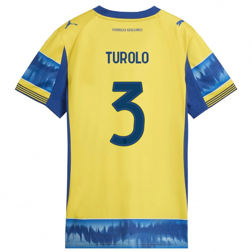 Danxen Hombre Camiseta Alessio Turolo #3 Amarillo Azul 2ª Equipación 2025/26 La Camisa