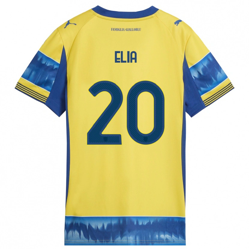 Danxen Hombre Camiseta Alessandro Elia #20 Amarillo Azul 2ª Equipación 2025/26 La Camisa