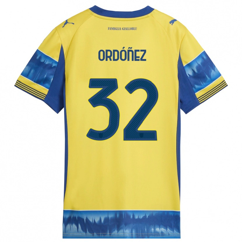 Danxen Hombre Camiseta Christian Ordóñez #32 Amarillo Azul 2ª Equipación 2025/26 La Camisa