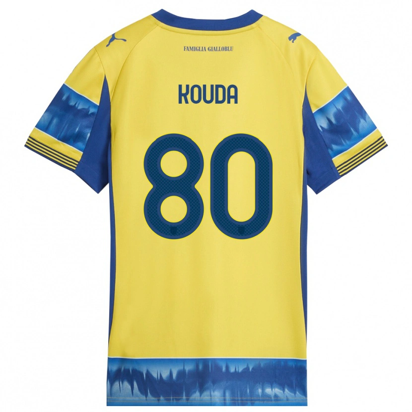 Danxen Hombre Camiseta Rachid Kouda #80 Amarillo Azul 2ª Equipación 2025/26 La Camisa