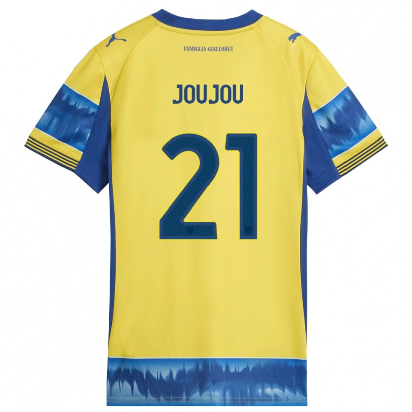 Danxen Hombre Camiseta Antoine Joujou #21 Amarillo Azul 2ª Equipación 2025/26 La Camisa