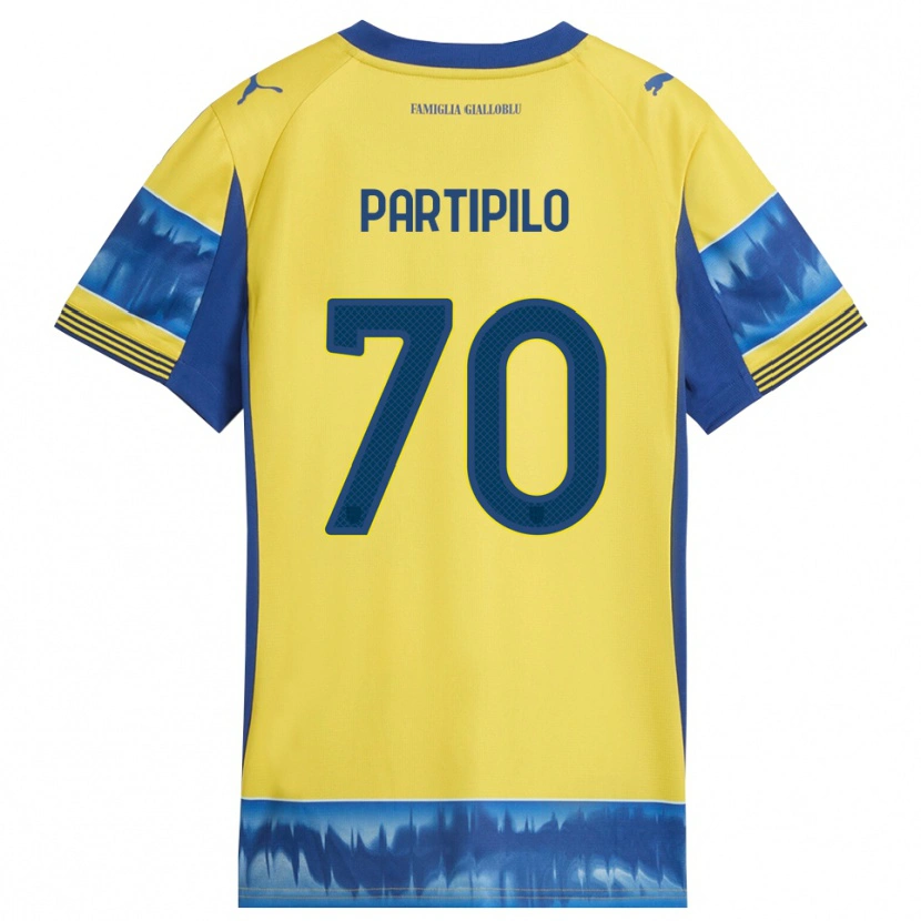 Danxen Hombre Camiseta Anthony Partipilo #70 Amarillo Azul 2ª Equipación 2025/26 La Camisa