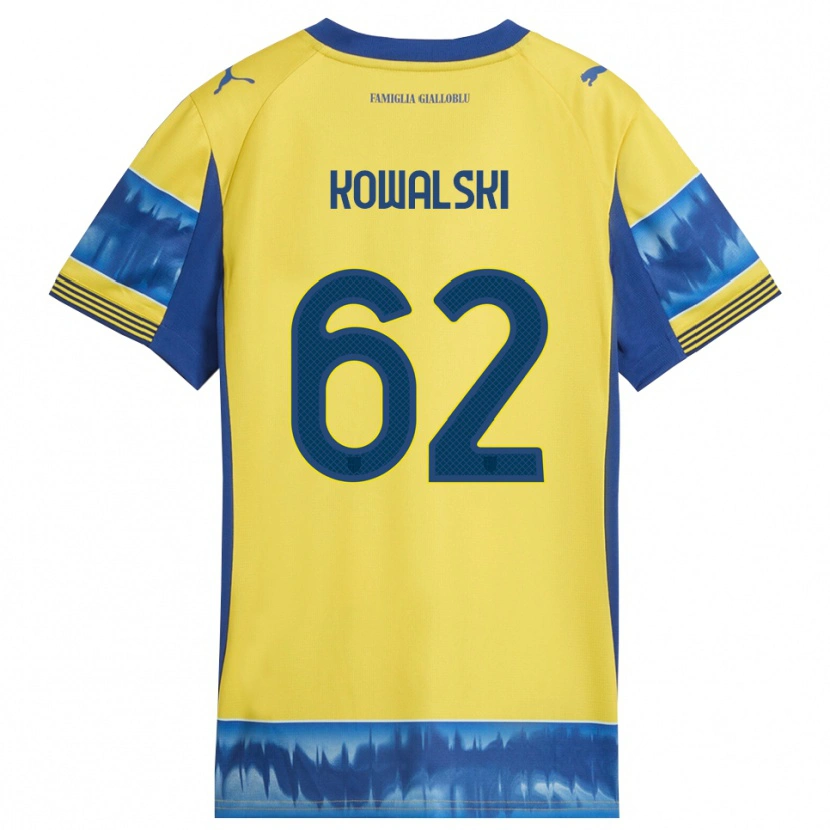 Danxen Hombre Camiseta Mateusz Kowalski #62 Amarillo Azul 2ª Equipación 2025/26 La Camisa
