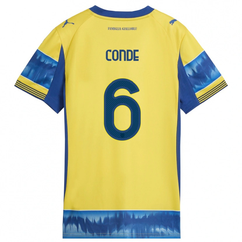 Danxen Hombre Camiseta Bernardo Conde #6 Amarillo Azul 2ª Equipación 2025/26 La Camisa